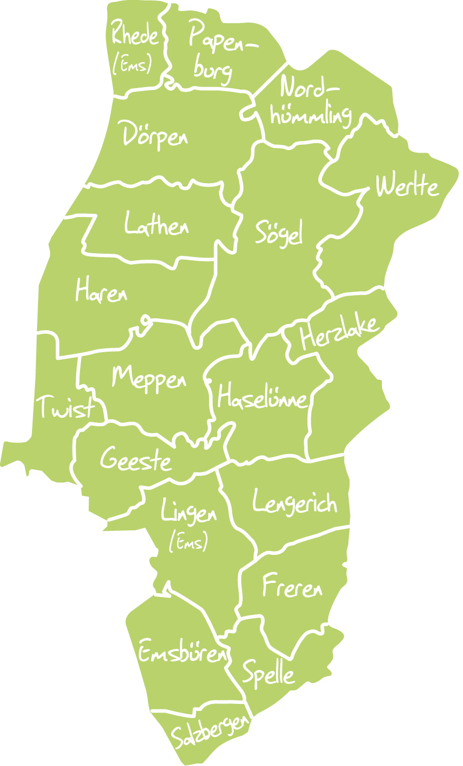 Landkreis Emsland Städte und Gemeinden Das Emsland